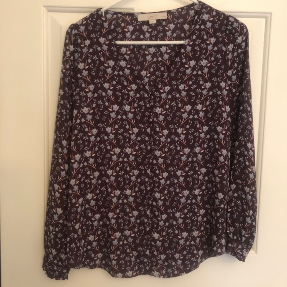 Loft flowered blouse PS, like new condition